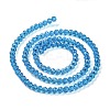 Faceted Rondelle Transparent Glass Beads Strands LS-EGLA-J134-4x3mm-B11-2