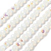 Electroplate Glass Beads Strands GLAA-A014-01F-1