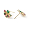 Rack Plating Brass Stud Earrings EJEW-A088-12G-2