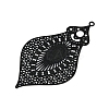 Spray Painted 430 Stainless Steel Etched Metal Embellishments Pendants STAS-A192-04EB-2