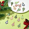 16Pcs 8 Colors Christmas Theme Rack Plating Alloy Pendants FIND-FS0002-98-8