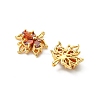 SHEGRACE Brass Cubic Zirconia Charms XGRQ3P967-614G-2