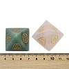 6Pcs Natural Obsidian & Red Jasper & Amethyst & Tiger Eye & Rose Quartz & Green Aventurine Orgonite Pyramid Display Decorations G-C186-04-4