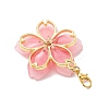 3Pcs 3 Colors Glass Pomegranate Flower Pendant Decorations HJEW-JM03399-5