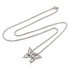 201 Stainless Steel Laser Cut Butterfly Pendant Box Chain Necklaces for Women LS-NJEW-Q004-03P-4