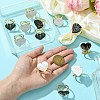 12Pcs 6 Styles Heart Golden Alloy Enamel Scarf Buckle Ring AJEW-CJ0001-34-4
