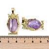 Natural Banded Agate(Dyed & Heated) Pendant KK-F887-02G-16-3