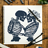 Self-Adhesive Silk Screen Printing Stencil X1-DIY-WH0338-348-1