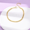 Brass Curb Chain Bracelets for Women LS-BJEW-C140-15G-2