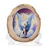 Printed Natural Agate Slice Stone Ornament DJEW-M011-02G-1