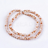 Faceted Rondelle Electroplated Glass Bead Strands X-EGLA-R035-6mm-11-2