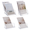 4Pcs 4 Styles Acrylic Business Card Holder ODIS-WR0001-08-1
