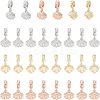 30Pcs 3 Colors Rack Plating Alloy European Dangle Charms MPDL-FH0001-04-1