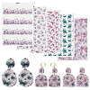 5Pcs 5 Colors Polymer Clay Earrings Water Transfer Paper DIY-HY0003-22B-1
