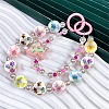 50Pcs AB Color Printed Opaque Acrylic Beads OACR-CJ0002-27-7