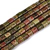 Natural Unakite Beads Strands G-Q606-60A-02-2