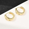 Sun Brass Micro Pave Clear Cubic Zirconia Hoop Earrings EJEW-D348-19G-1