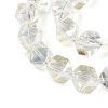 Electroplate Glass Beads Strands EGLA-T021-21D-3