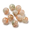 Transparent Crackle Glass Beads GLAA-D012-02D-2