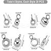 80Pcs 4 Style 304 Stainless Steel Tube Bails STAS-PH0001-67-WH-4