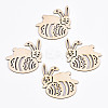 Undyed Natural Wooden Big Pendants WOOD-S058-018-1