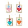 Glass Seed Beaded Pendants PALLOY-MZ01228-1