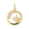 925 Sterling Silver Pave Clear Cubic Zirconia Ring with Star Pendants LS-STER-R013-10G-1