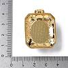Natural Green Onyx Agate(Dyed & Heated) Rectangle Pendants KK-K399-18A-03-3