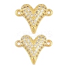 Brass Micro Pave Clear Cubic Zirconia Connestor Charms CU-CBAB3AD-02G-02-1