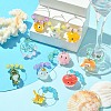 Ocean Theme Resin Wine Glass Charms AJEW-JO00243-2