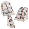 3 Sets 3 Styles Wood Postcard Display Riser Stands ODIS-UN0001-12-1