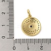 Brass Micro Pave Clear Cubic Zirconia Pendants KK-R162-005A-G-3
