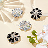 4Pcs 2 Colors Zinc Alloy Rhinestone Ornament Accessories DIY-GA0005-93-4