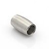 304 Stainless Steel Matte Surface Magnetic Clasps with Glue-in Ends STAS-O042-A-23-3