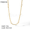 304 Stainless Steel Chain Scattered Natural Pearl Necklaces for Women TC0594-3-1