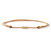 Brass Round Bead Braided Bracelets QM9209-4-1