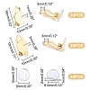 40Pcs 2 Size 304 Stainless Steel Clip-on Earring Findings STAS-UN0040-61-2