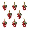 8Pcs Handmade Lampwork Pendants LAMP-FS0001-52B-1