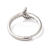 Rack Plating Brass Cubic Zirconia Arabic Letters Adjustable Rings for Women RJEW-S407-10P-03-3