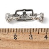 Brass Pave Clear Cubic Zirconia Fold Over Clasps KK-M320-16P-3