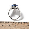 Natural Lapis Lazuli Adjustable Rings G-P560-03AS-14-5
