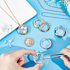 DELORIGIN DIY Blank Dome 304 Stainless Steel Locket Pendant Necklace Making Kit STAS-DR0001-03-3