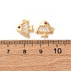 Brass Micro Pave Cubic Zirconia Pendants KK-K382-41G-3