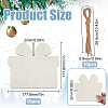 Unfinished 1 Set Wood Pendant Decoration WOOD-SP0001-31L-2