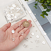 50Pcs Flat Round 304 Stainless Steel Stud Earring Settings STAS-BBC0005-84C-3