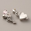 Heart with Star Zinc Alloy Rhinestone Cabochons FIND-WH0150-83P-2