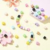 45Pcs 9 Colors Baking Paint Alloy Beads FIND-CJ0003-24-6
