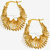 304 Stainless Steel Irregular Twist Hoop Earrings KB0349-2-3