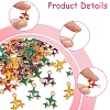50Pcs 5 Colors Alloy Enamel Pendants ENAM-FS0002-30-3