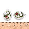 Rack Plating Alloy Enamel Pendants ENAM-N065-11P-3